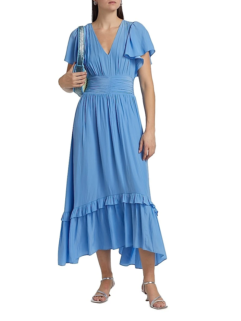 Joanie Ruffle-Trim Maxi Dress