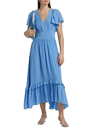 Joanie Ruffle-Trim Maxi Dress