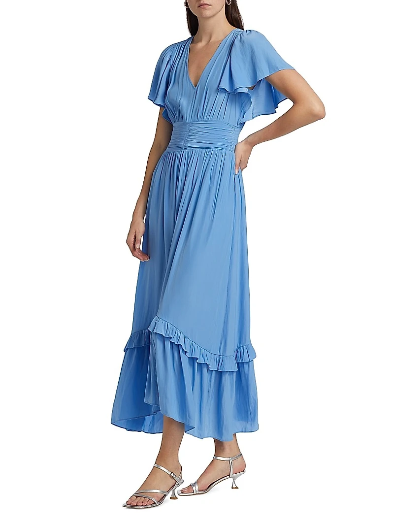 Joanie Ruffle-Trim Maxi Dress