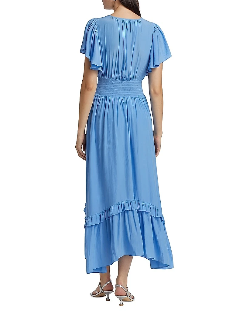 Joanie Ruffle-Trim Maxi Dress