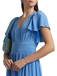 Joanie Ruffle-Trim Maxi Dress