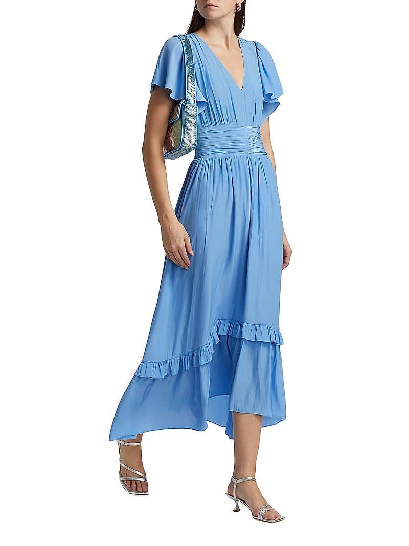 Joanie Ruffle-Trim Maxi Dress
