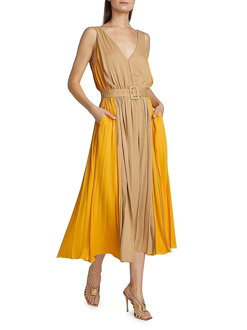 Latoya Belted Midi-Dress