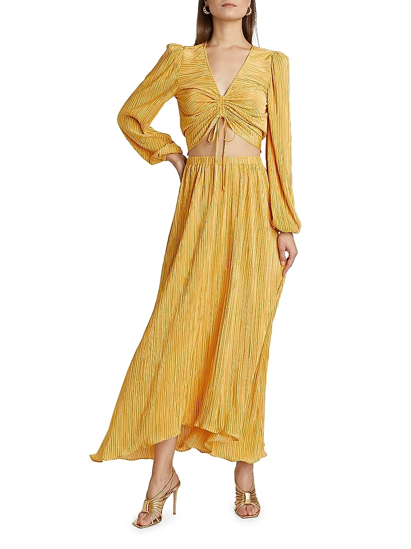Gwendolyn Pleated Maxi Skirt