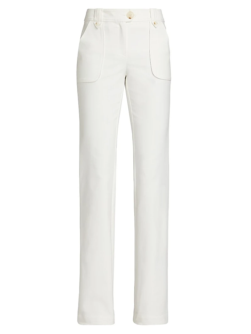 Marit Stretch Cotton Flared Pants