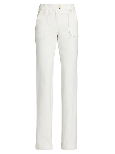 Marit Stretch Cotton Flared Pants