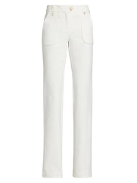 Marit Stretch Cotton Flared Pants