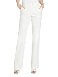 Marit Stretch Cotton Flared Pants