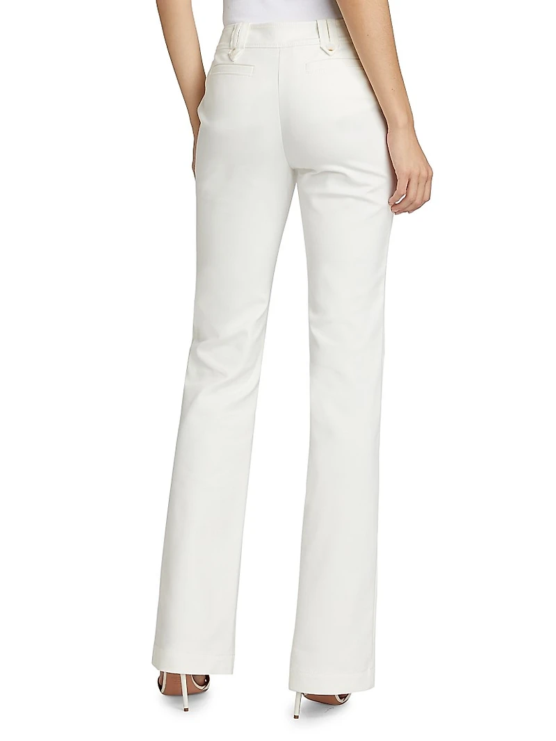 Marit Stretch Cotton Flared Pants