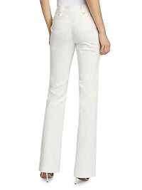 Marit Stretch Cotton Flared Pants