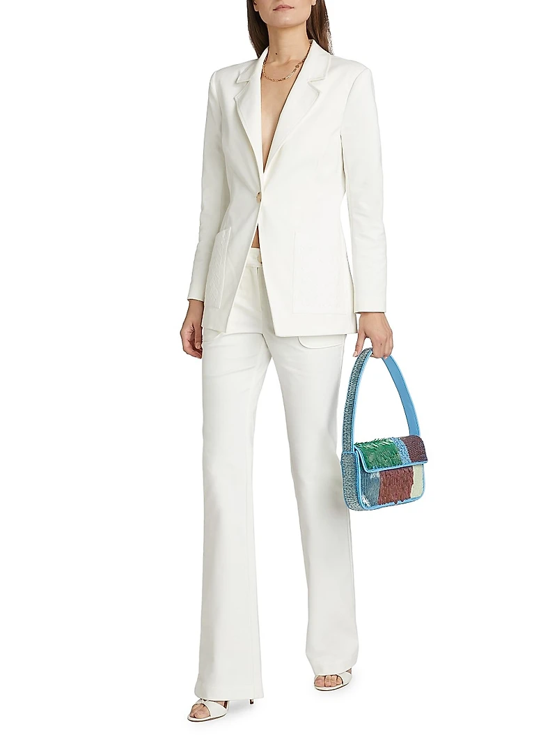 Marit Stretch Cotton Flared Pants