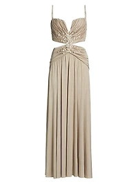 Dune Beaded Jersey Corset Gown