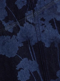 Floral Draped Midi-Skirt