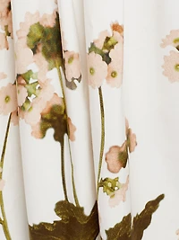 Gathered Floral Midi-Skirt