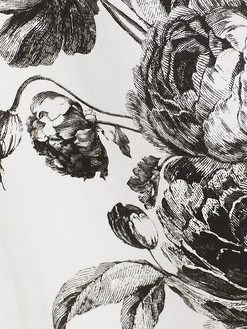 Floral Seam Sleeveless Midi-Dress