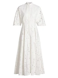 Guipure Lace Midi Shirtdress