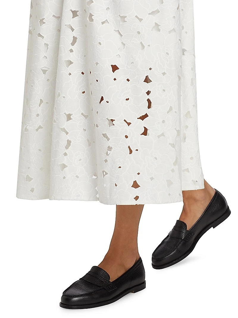 Guipure Lace Midi Shirtdress