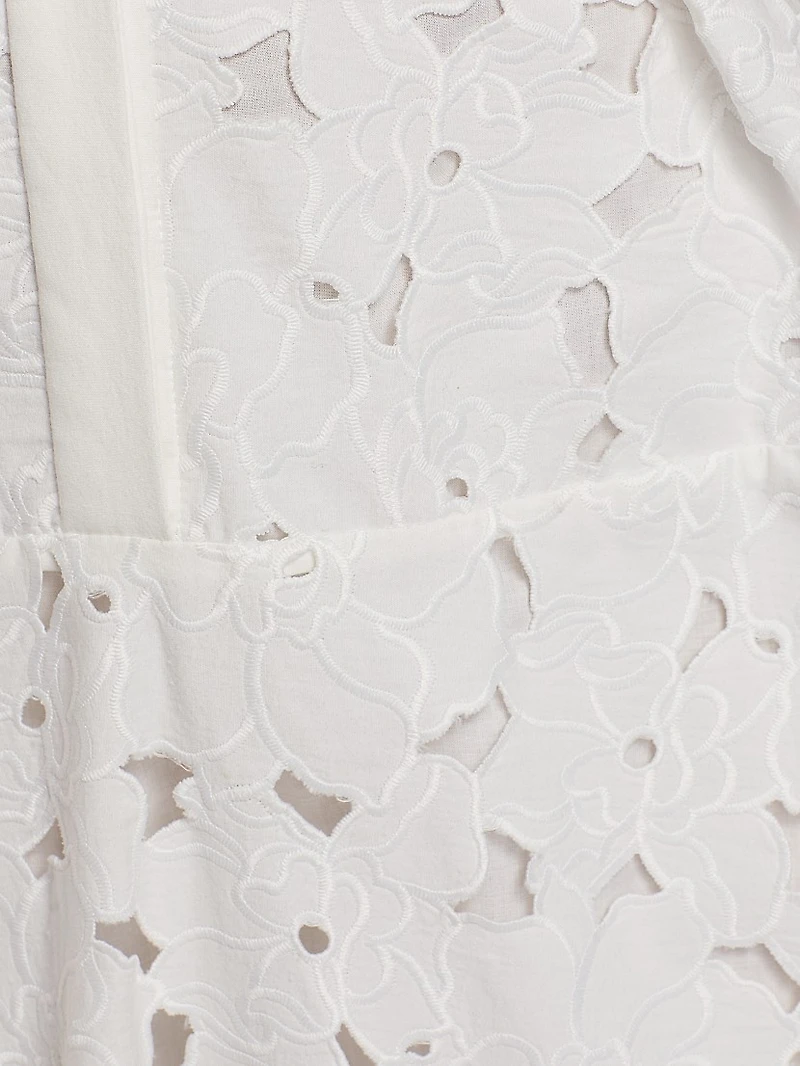 Guipure Lace Midi Shirtdress