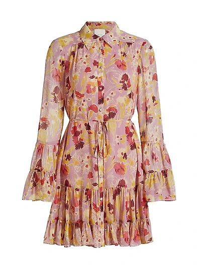 Lyra Floral Gathered Minidress