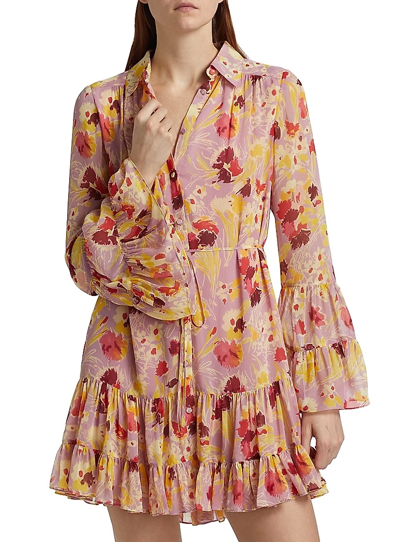 Lyra Floral Gathered Minidress