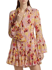 Lyra Floral Gathered Minidress