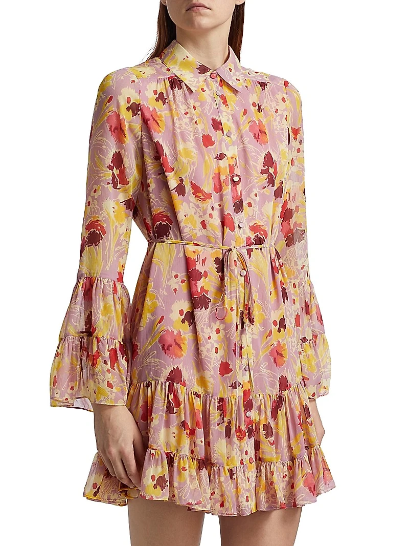 Lyra Floral Gathered Minidress