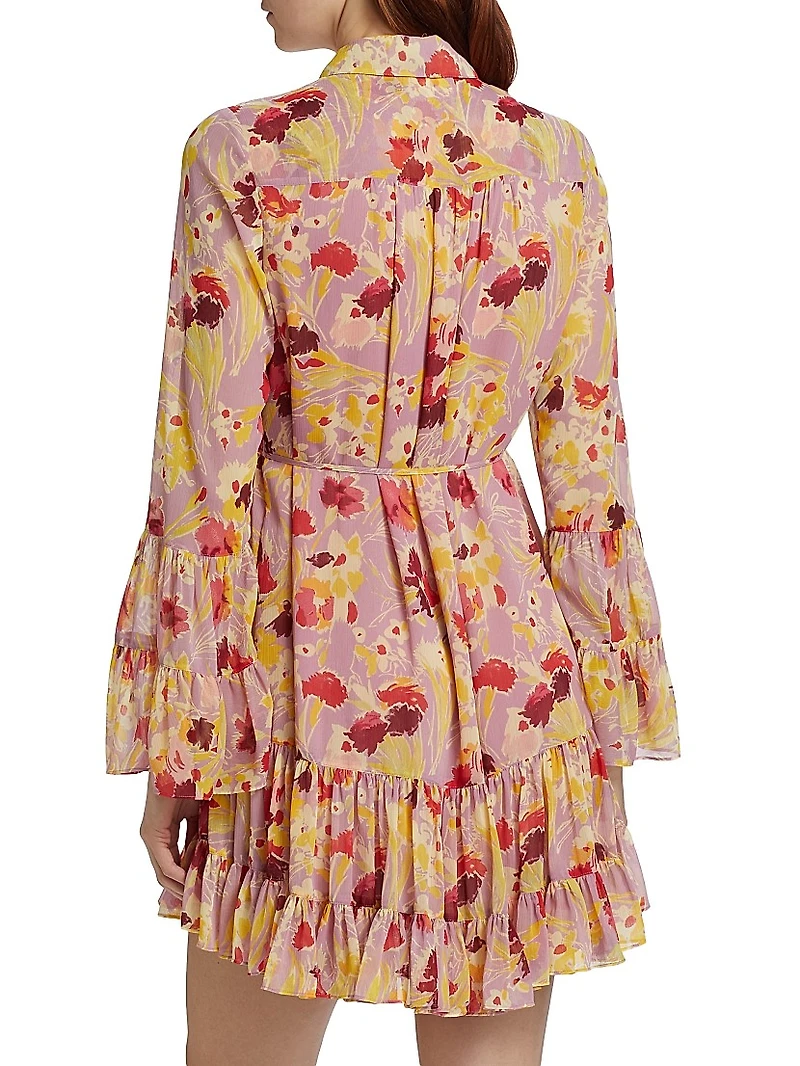 Lyra Floral Gathered Minidress