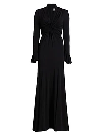 Evelyn Stretch V-Neck Gown