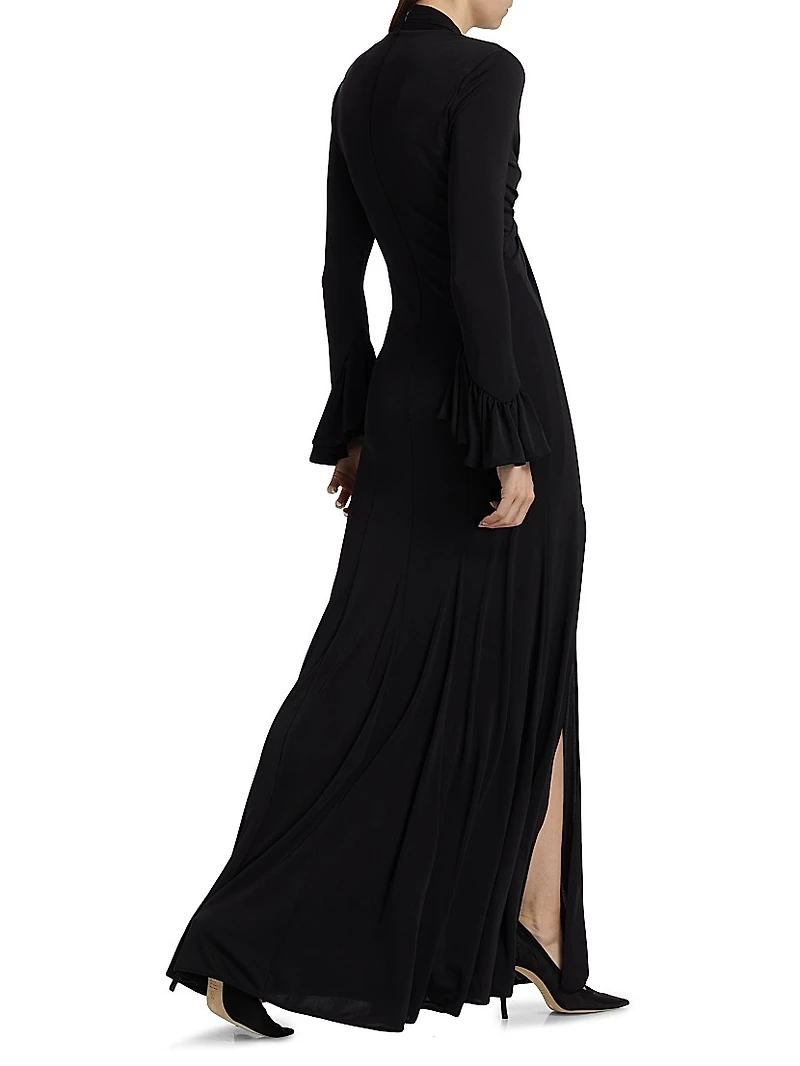 Evelyn Stretch V-Neck Gown