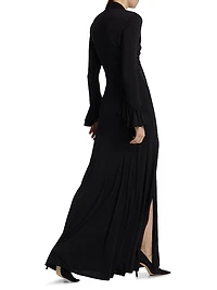 Evelyn Stretch V-Neck Gown