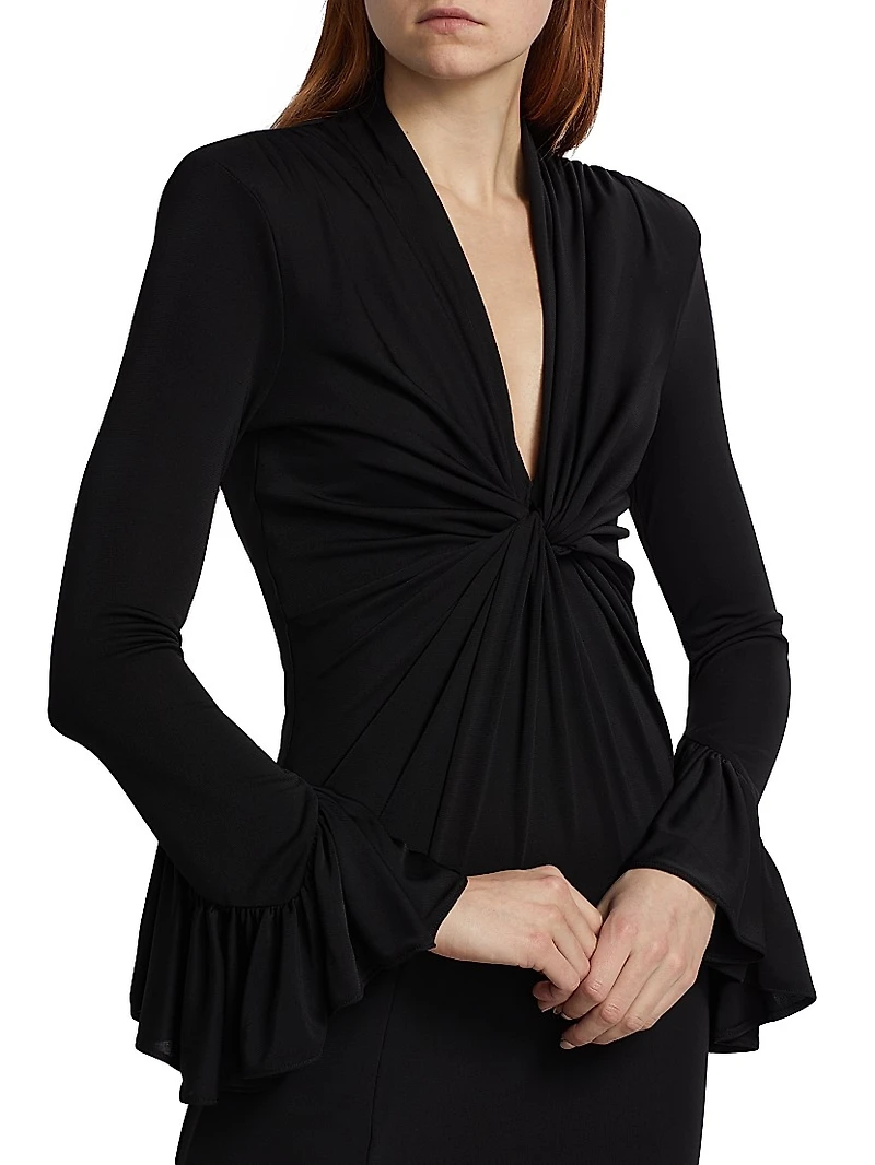 Evelyn Stretch V-Neck Gown