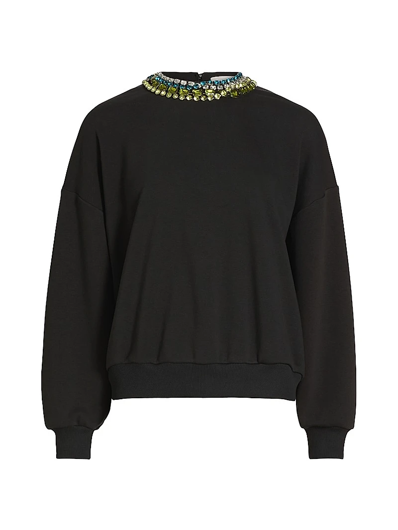Brandy Embellished Collar Sweatshirt