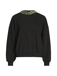 Brandy Embellished Collar Sweatshirt
