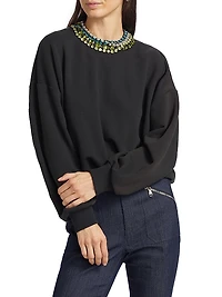 Brandy Embellished Collar Sweatshirt
