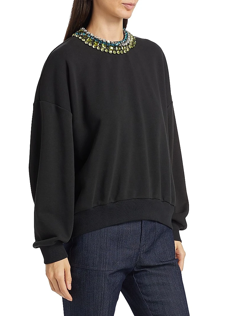 Brandy Embellished Collar Sweatshirt