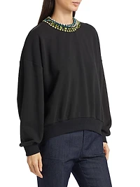 Brandy Embellished Collar Sweatshirt