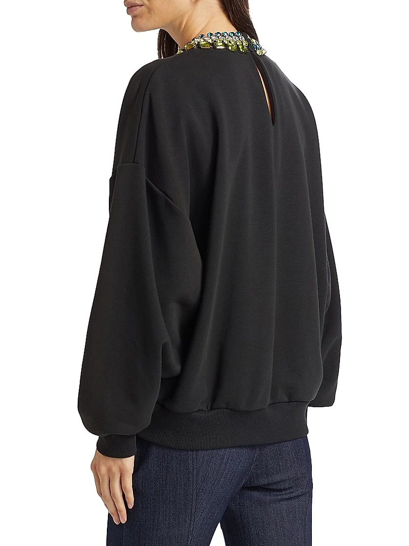 Brandy Embellished Collar Sweatshirt