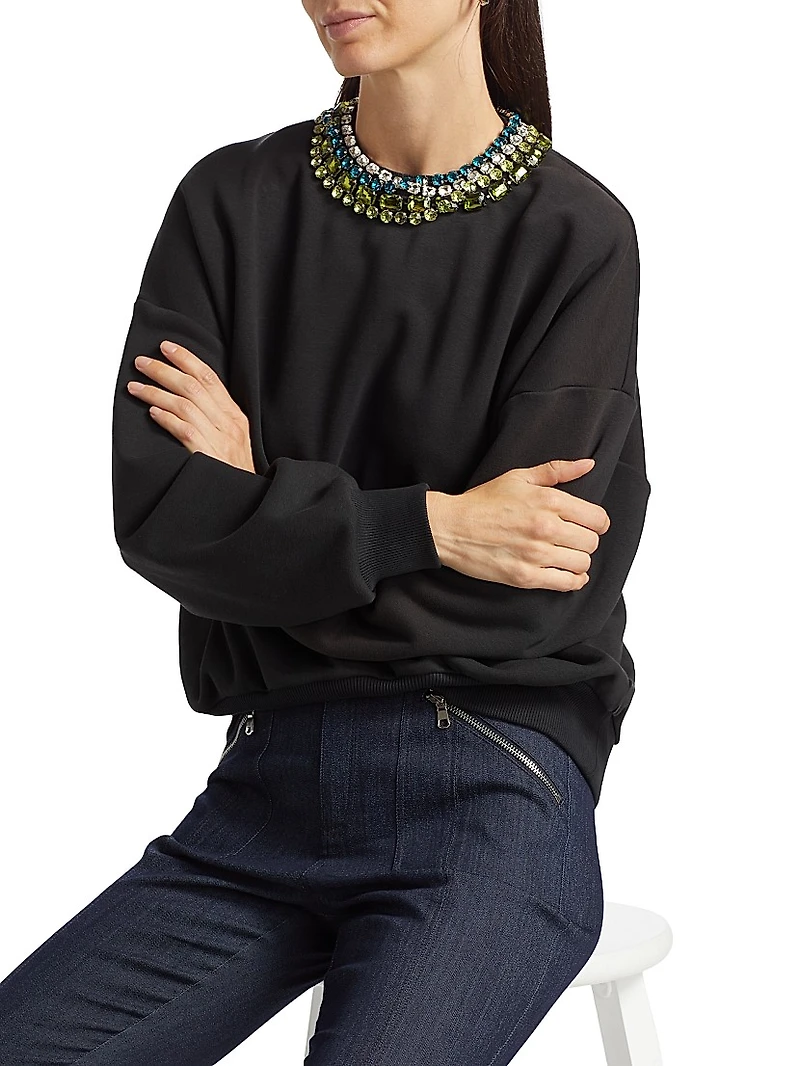 Brandy Embellished Collar Sweatshirt