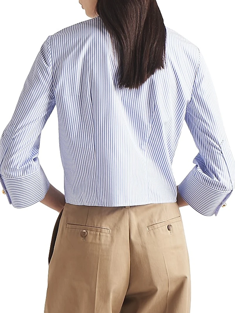 Embroidered Striped Shirt