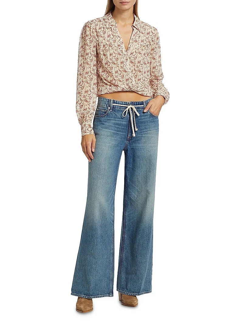 Zoey Tie-Waist Wide-Leg Jeans