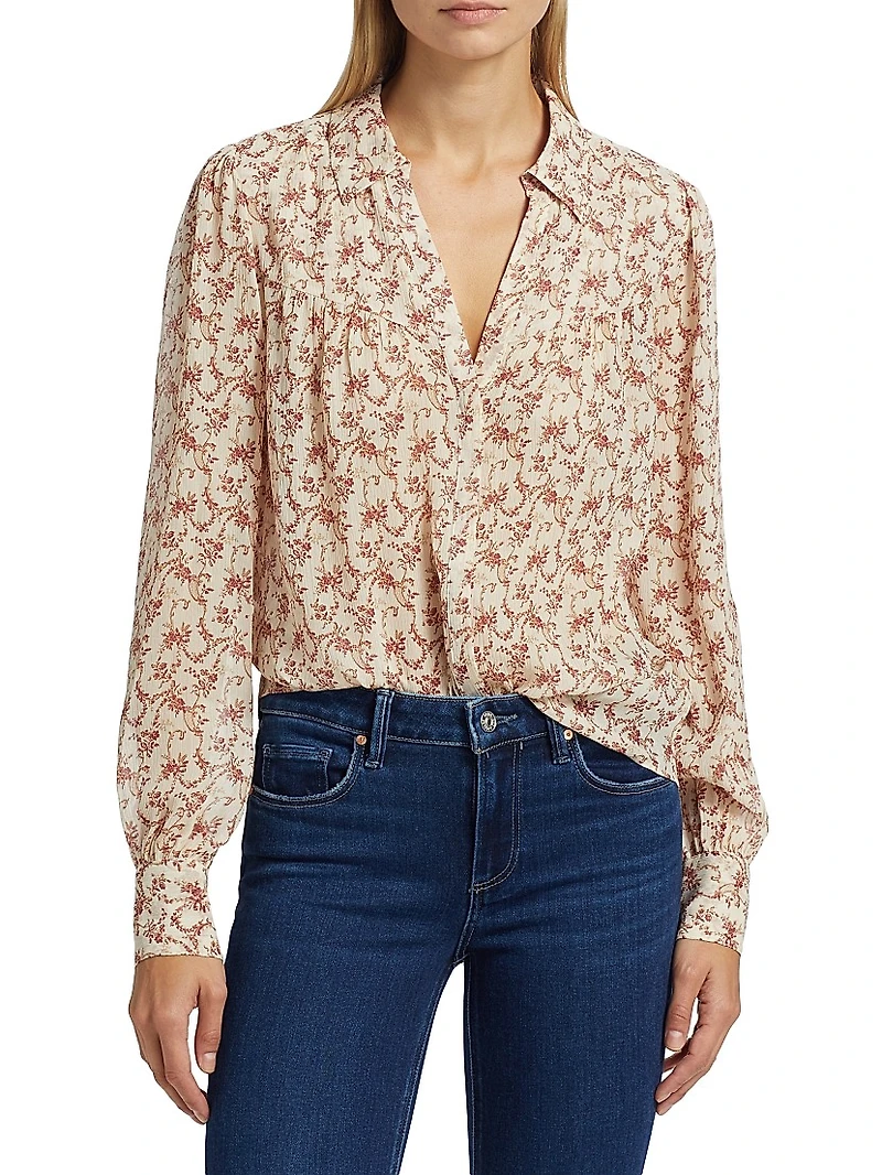 Gardener Floral Silk Blouse