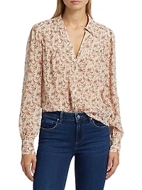 Gardener Floral Silk Blouse