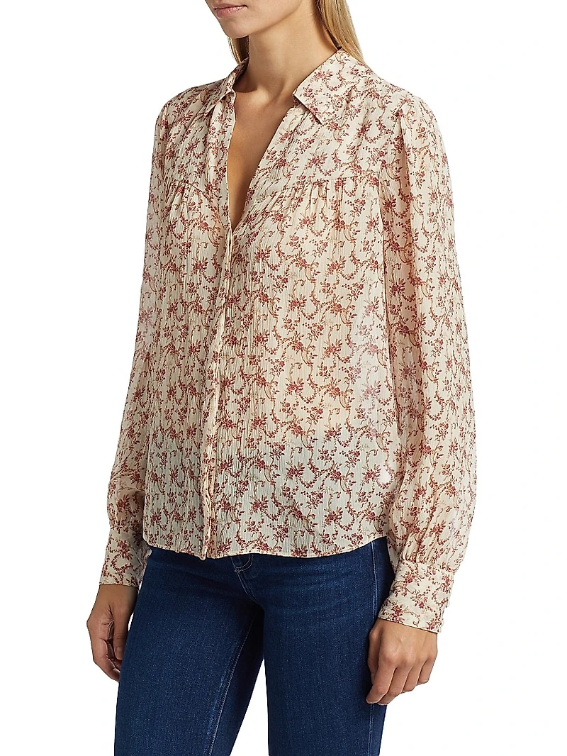 Gardener Floral Silk Blouse
