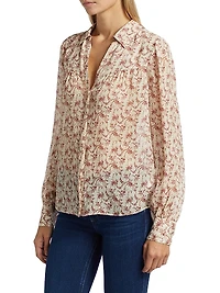 Gardener Floral Silk Blouse