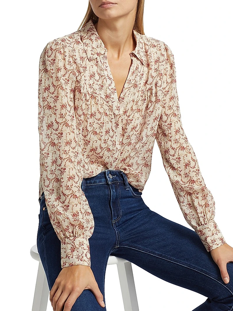 Gardener Floral Silk Blouse