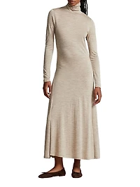 Wool-Blend Turtleneck Maxi Dress