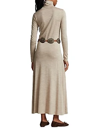 Wool-Blend Turtleneck Maxi Dress