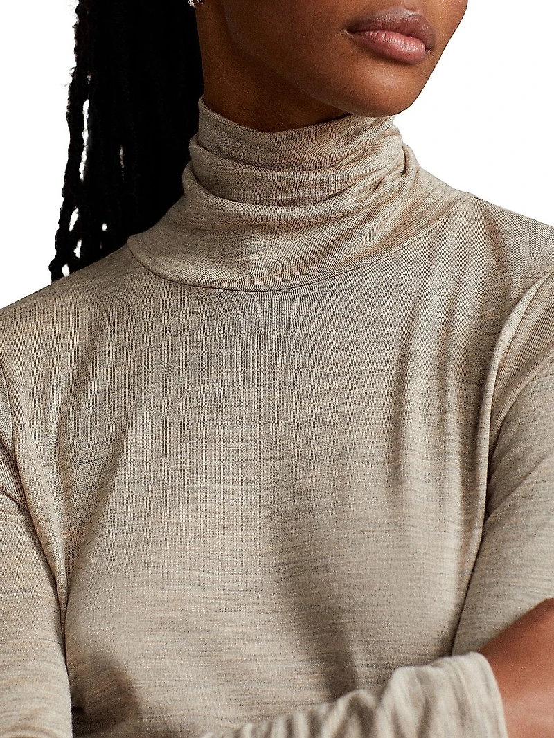 Wool-Blend Turtleneck Maxi Dress