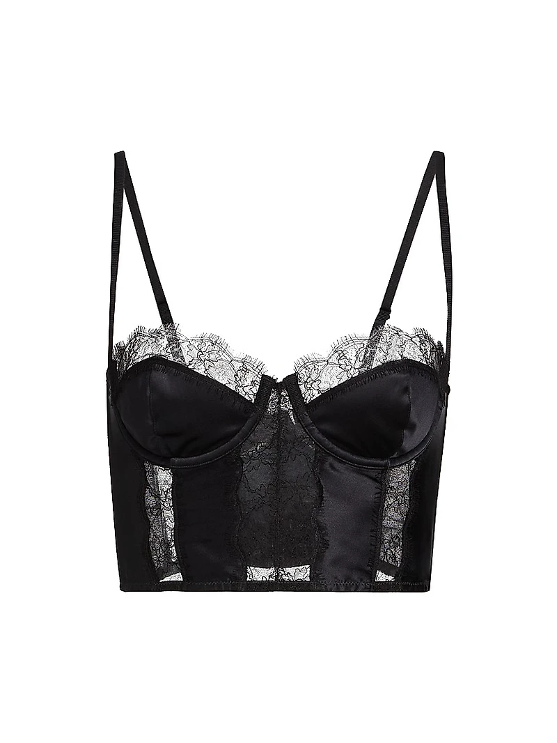 Satin & Lace Longline Bra