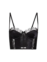 Satin & Lace Longline Bra